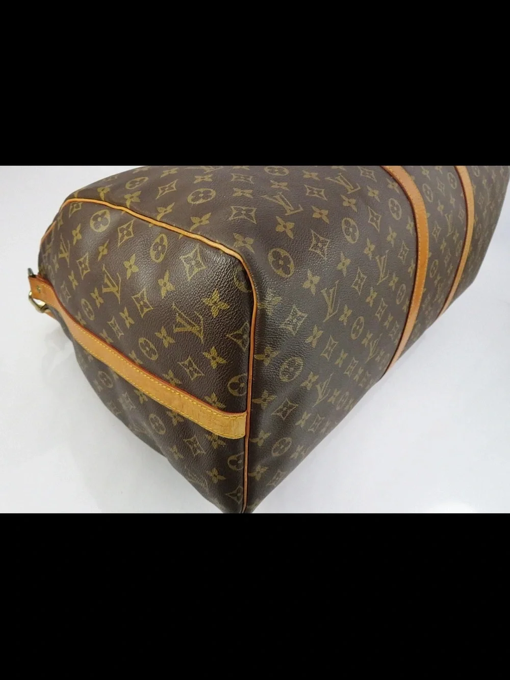 Louis Vuitton Monogram Canvas Brown Duffel with Vachetta Trim